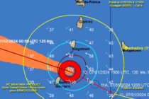 L’ouragan BERYL de nouveau en catégorie 4 au passage au plus près de la Grenade